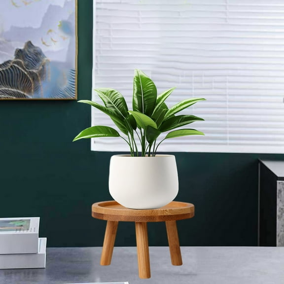 JingChun Mid Century Modern Plant Stand, Wood Indoor Plant Holder Succulents Plant Pot Raiser Decorative Corner Planter Stand for Small to Medium Plants