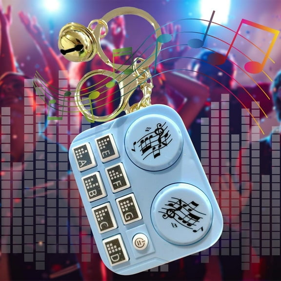 JingChun Mini DJ Keychain, Mini Music Keychain, DJ Disc Keychain, Musical Instrument Keychain, Cute Mini Keychain Keyring with Decompression Play Toy, DJ Gifts for Men and Women
