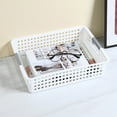 thumbnail image 1 of JingChun Multi Size Plastic Storage Trays,Desktop File Organizer Baskets, White, 1 of 7