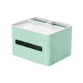 thumbnail image 1 of JingChun Multifunctional Tissue Box Organizer Caddy - Tissue Dispenser with Holder for Tablet, Cell Phone & Keys - Modern Napkin Storage Organizer for Bathroom, Kitchen, or Bedroom, 1 of 3