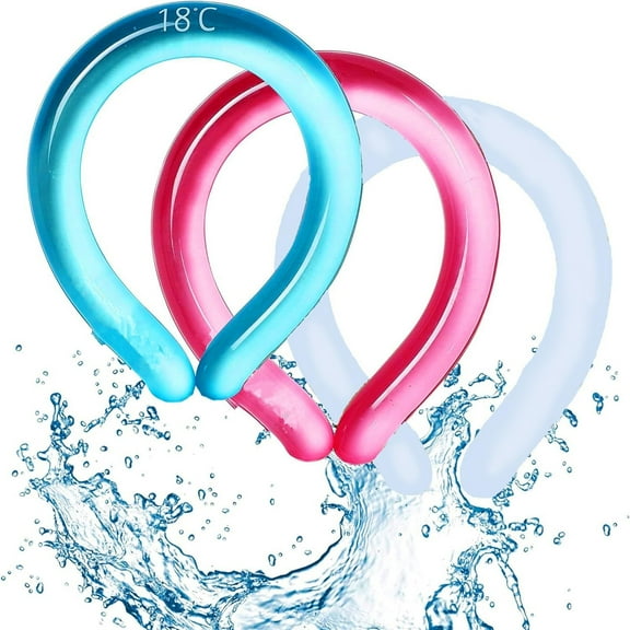 JingChun Neck Cooling Tube, Cool Neck Ring Ice Pillow Cooling Neck Wraps, Summer Heatstroke Prevention Wearable Cooling Neck Hanging Ice Pad, Hand Free Cold Gel Ice Pack