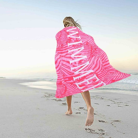 JingChun Oversized Terry Beach Towel 28x60 Inch Soft Extra Large Big Pool Swim Towels for Adults Clearance Big Travel Blanket Cruise Vacation Accessories Cover Letter