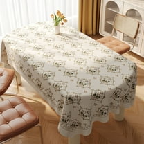 JingChun PVC Table Cloth for Rectangle Tables - Waterproof Vinyl Rectangular Tablecloth for Outdoor (55 x 86 Inch)