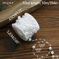 thumbnail image 1 of JingChun Pearl White Pearls Pearl Ribbon, Faux White Pearl Beads Garland, Strands Spool Pearl String Bead Roll Pearl Garland for Wedding Party Christmas Tree Decoration, 1 of 4