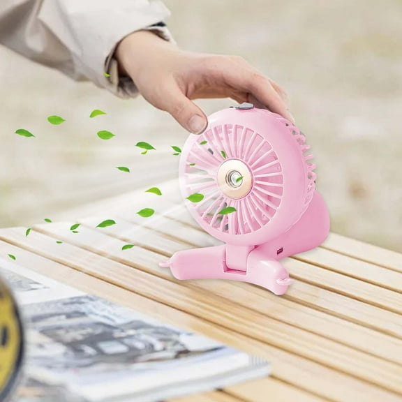 JingChun Personal Necklace Mini Fan Hands-Free Portable Fan USB Settings, Folding Electric Cooling Fan Handheld Fan