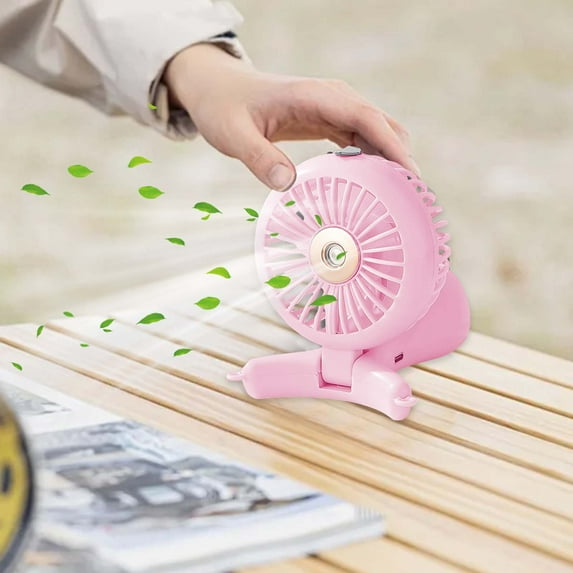 JingChun Personal Necklace Mini Fan Hands-Free Portable Fan USB Settings, Folding Electric Cooling Fan Handheld Fan