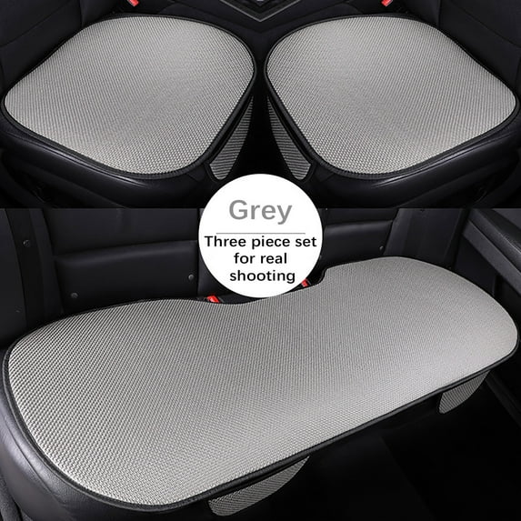 JingChun Polyester Car Seat Bottom Covers Protectors Include 1 Pair Front Driver Seat Pad Mat and 1 Rear Bench Cover Universal Fit 90% Vehicles