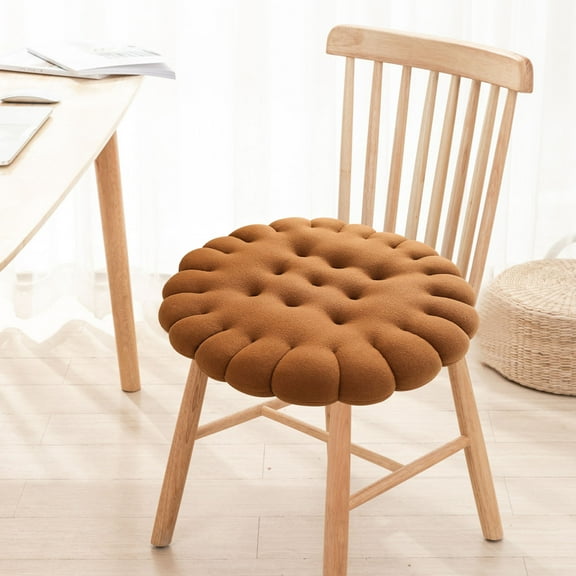 JingChun Round Chair Pad Seat Cushion Solid Velvet Color Seat Pad Indoor Floor Cushion Super Soft Warm Chair Cushion Pad for Home Kitchen Dining Room office