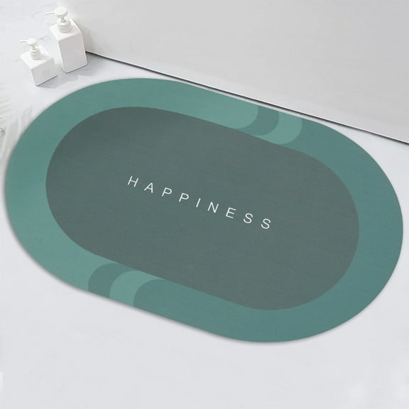 JingChun Rubber Bath mats Quick-Drying Non-Slip Bathroom mat Super Absorbent Bath mat Instant Dry Bath mat, Bathroom Rug in Front of the Kitchen Sink,Oval Carpet Imitation Diatomite Floor Mats
