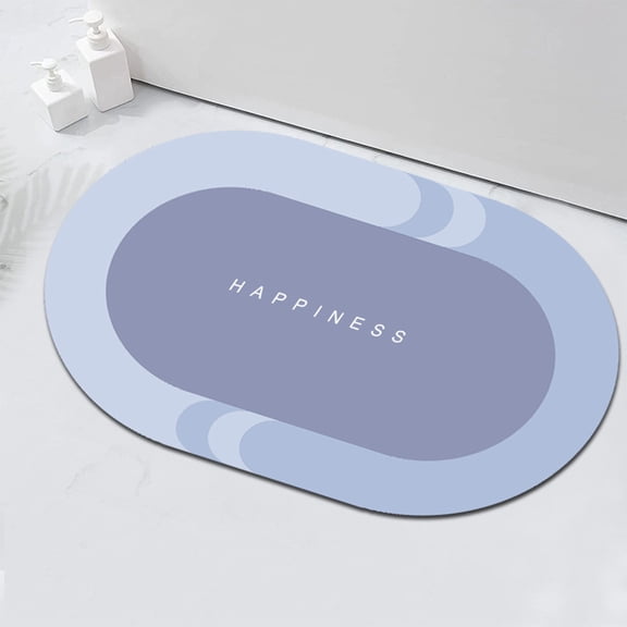 JingChun Rubber Bath mats Quick-Drying Non-Slip Bathroom mat Super Absorbent Bath mat Instant Dry Bath mat, Bathroom Rug in Front of the Kitchen Sink,Oval Carpet Imitation Diatomite Floor Mats
