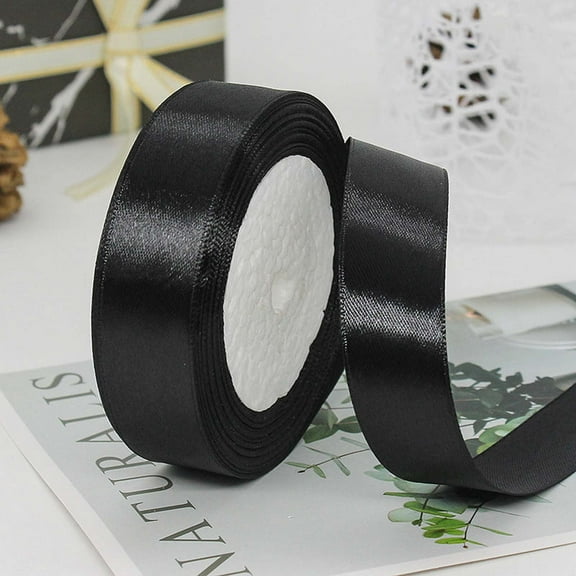 JingChun Satin Ribbon, Solid Fabric Ribbon for Gift Wrapping, Bouquets, Wedding and Festival Christmas Home Decor