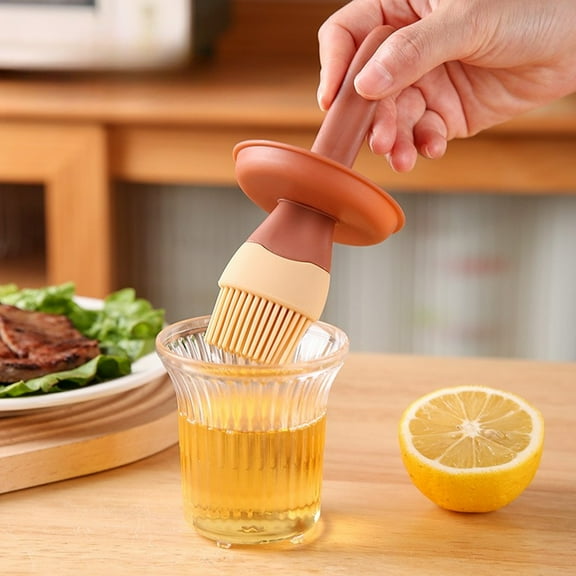 JingChun Sauce and Oil Bottle with Silicone Brush for Cooking BBQ Kitchen