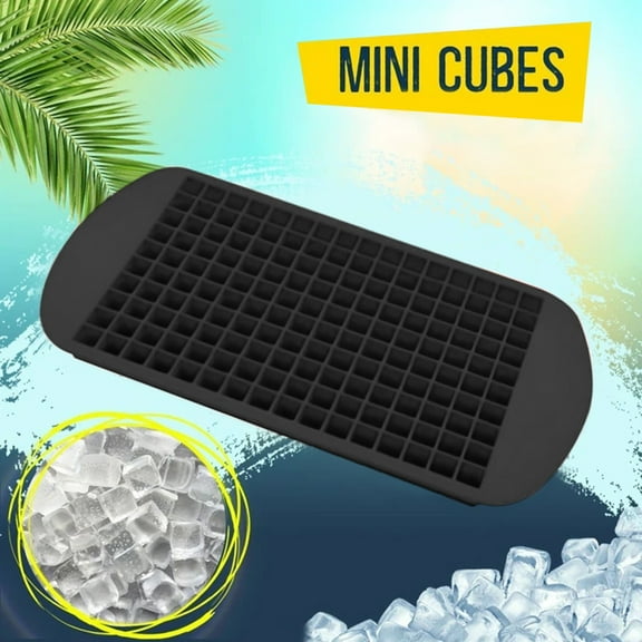JingChun Silicone Mini Ice Cube Trays, 160 Crushed Ice Cube Molds Easy Release Small Ice Cube for Chilling Whiskey Cocktail, Kitchen Gadgets Stackable Ice Trays