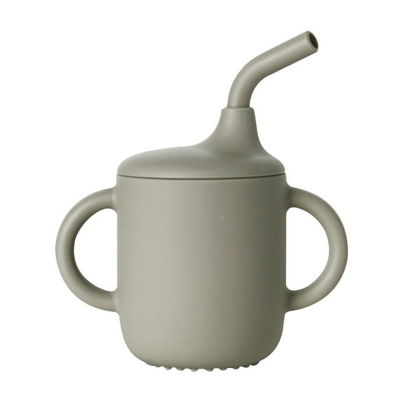 JingChun Silicone Sippy Cups with Easy Grip Transition Handles, a Soft Spout and Straw, A Non Toxic No Spill Unbreakable Training Cup 160ml