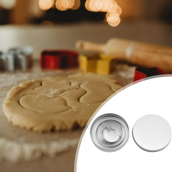 JingChun Small Cookie Cutters Geometric Shapes Set, Mini Fondant Cutter, Tiny Stainless Steel Biscuit Molds for Baking Dough Pastry Clay Fruit