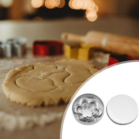 JingChun Small Cookie Cutters Geometric Shapes Set, Mini Fondant Cutter, Tiny Stainless Steel Biscuit Molds for Baking Dough Pastry Clay Fruit