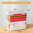 thumbnail image 1 of JingChun Small Plastic Storage Containers with Hinged Lids, Rectangle Clear Plastic Boxes for Beads, Jewelry, Game Pieces and Crafts Items, 1 of 3