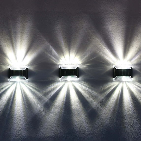 JingChun Solar Wall Lights Outdoor Housing Waterproof Up and Down Wall Dusk to Dawn LED Outdoor Lighting for House Yard Deck Garage Front Porch