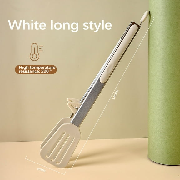 JingChun Stainless Steel Heat Resistant BBQ Kitchen Tongs Set, Non Scratch Silicone Tip for Nonstick Cooking Pans, Strong Grip for Grabbing Hot Food, Air fryer