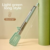 JingChun Stainless Steel Heat Resistant BBQ Kitchen Tongs Set, Non Scratch Silicone Tip for Nonstick Cooking Pans, Strong Grip for Grabbing Hot Food, Air fryer