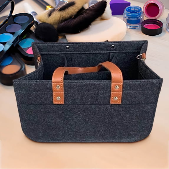 JingChun Storage Bag, Durable and Lightweight Foldable Felt Storage Bag Portable Lightly Multifunction Changeable Compartments for Car Travel Indoor