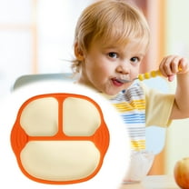 JingChun Suction Plates for Babies & Toddlers - 100% Silicone, Dinnerware Stays Put, Divided Design for Picky Eaters, Microwave & Dishwasher Friendly