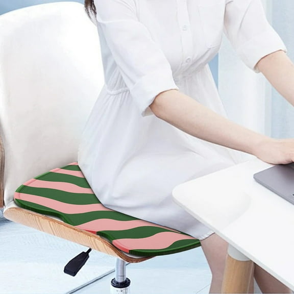 JingChun Summer Ice Silk Car Mat office Chair Mat Breathable Seat Cushion Computer Swivel Chair Mat Avoid-slip Mat 40cm