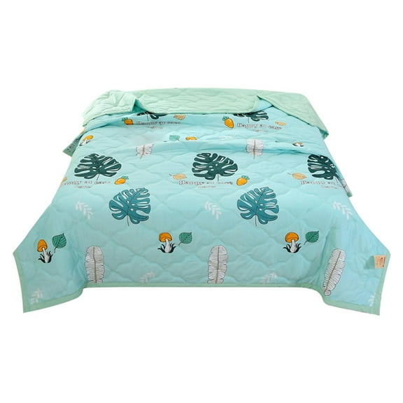 JingChun Summer Lightweight Cotton Comforter - Breathable & Thin Insert for Hot Sleepers, Pure Cotton Shell 70×78 Inch