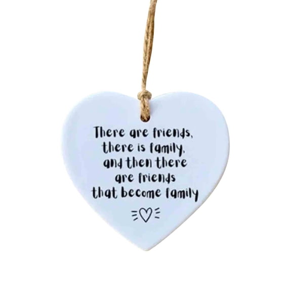 JingChun Thank You Gift, Acrylic Hanging Heart Sign for Xmas Tree Home Decor, Keepsake Sign Valentine's Day Decoration