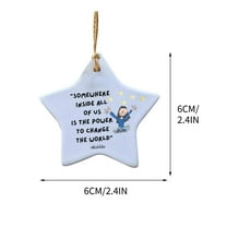 JingChun Thank You Gift, Acrylic Hanging Heart Sign for Xmas Tree Home Decor, Keepsake Sign Valentine's Day Decoration