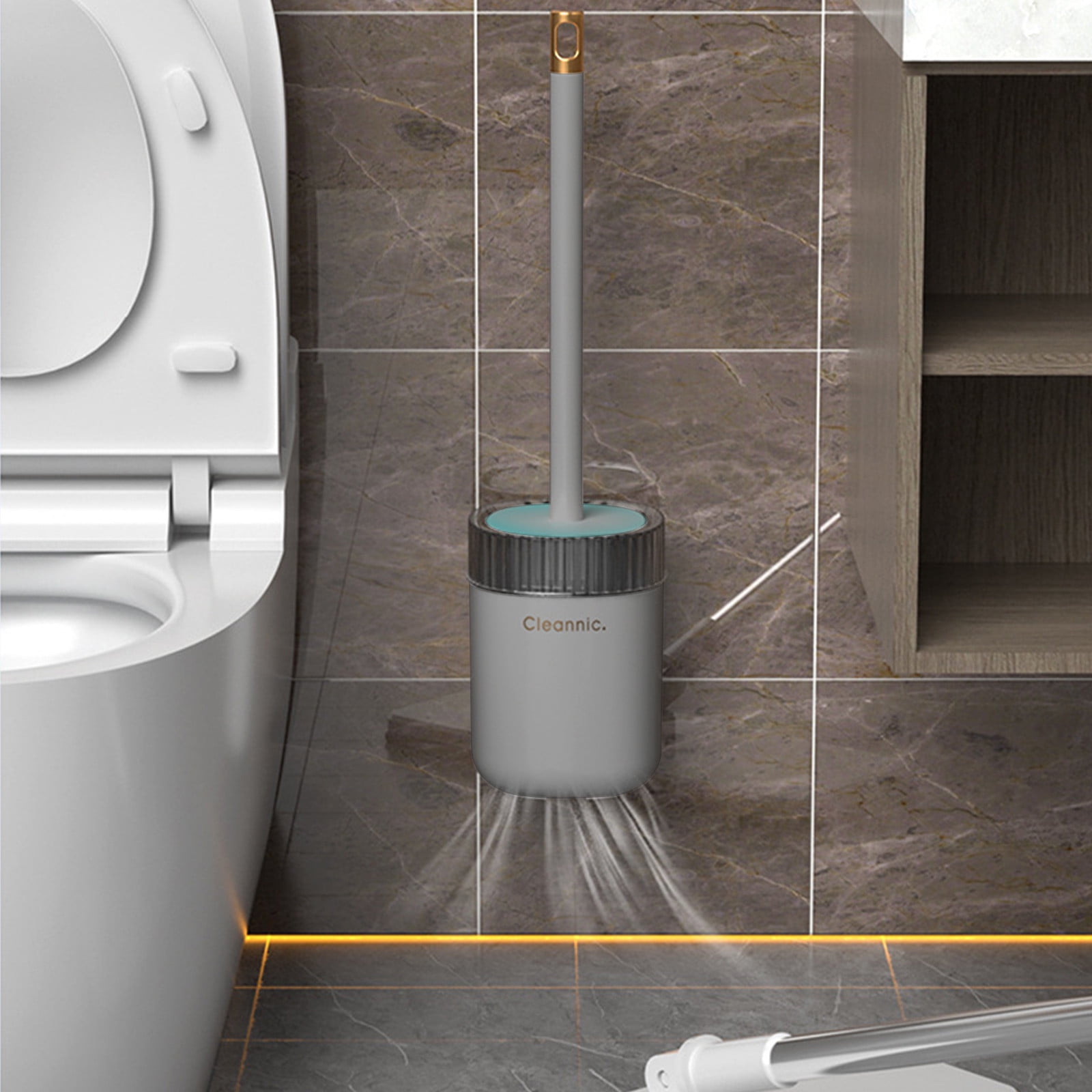 JingChun Toilet Bowl Brush Holder Set Silicone Deep Cleaning Toilet