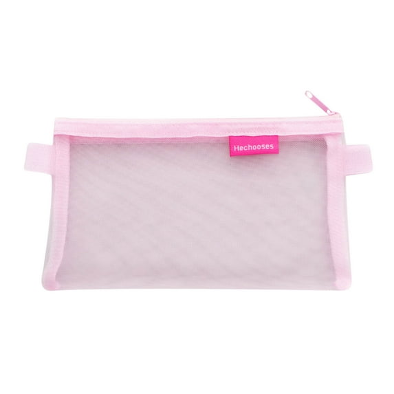 JingChun Transparent Nylon Mesh Cosmetic Bags with Zipper, Clear Makeup Bags, Portable Travel Toiletry Pouch, Organizer, Pencil Case