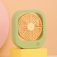 thumbnail image 1 of JingChun USB Desk Fan, Mini Fan Portable, Strong Airflow & Quiet Operation, Three-Speed Wind Small Cooling Fan, 360°Rotatable Head for Home office Table and Desktop Green One Size, 1 of 6
