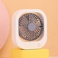thumbnail image 1 of JingChun USB Desk Fan, Mini Fan Portable, Strong Airflow & Quiet Operation, Three-Speed Wind Small Cooling Fan, 360°Rotatable Head for Home office Table and Desktop White One Size, 1 of 7