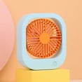 thumbnail image 1 of JingChun USB Desk Fan, Mini Fan Portable, Strong Airflow & Quiet Operation, Three-Speed Wind Small Cooling Fan, 360°Rotatable Head for Home office Table and Desktop Blue One Size, 1 of 6