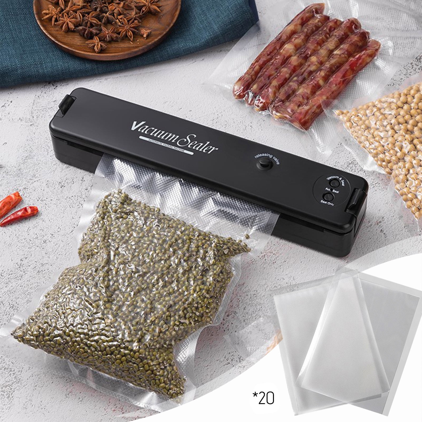 JingChun Vacuum Sealer Machine, Food Vacuum Sealer with Powerful ...