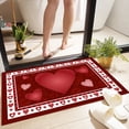 thumbnail image 1 of JingChun Valentines Day Door Mat Outdoor, Romantic Red Heart Doormat Non Slip, Decorative Love Area Rug Entrance Mat, Indoor Outdoor Floor Mat for Entryway, Valentines Home Decor, 1 of 7