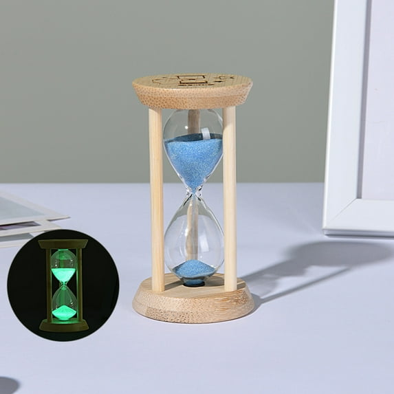 JingChun Vintage Hourglass Sand Timer, 1 Minute Decorative Wooden Sandglass, Sand Clock Watch Colored Sand Hourglass Clock for office Home Decor Gift