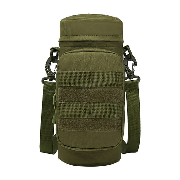 JingChun Water Bottle Carrier Bag with Adjustable Shoulder Strap, Sports Water Bottle Sling Case Holder Sleeve Pouch with Pockets/Hand Strap for Hiking Travelling School Camping