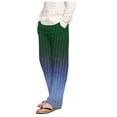thumbnail image 1 of JingHai Men's Cotton Linen Pants Big and Tall Gradient Sweatpants Crossover Flare Leggings Casual Gym Workout Work Pants Fashion Joggers Pants Purple XL, 1 of 4