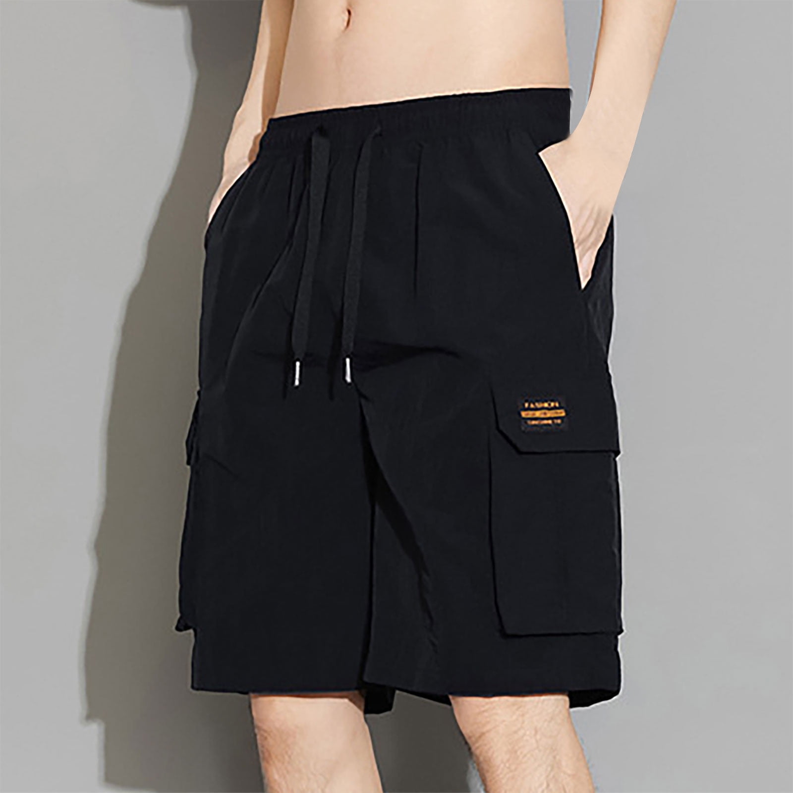 JingHai Mens Cargo Shorts Clearance Lightweight Drawstring Bermuda