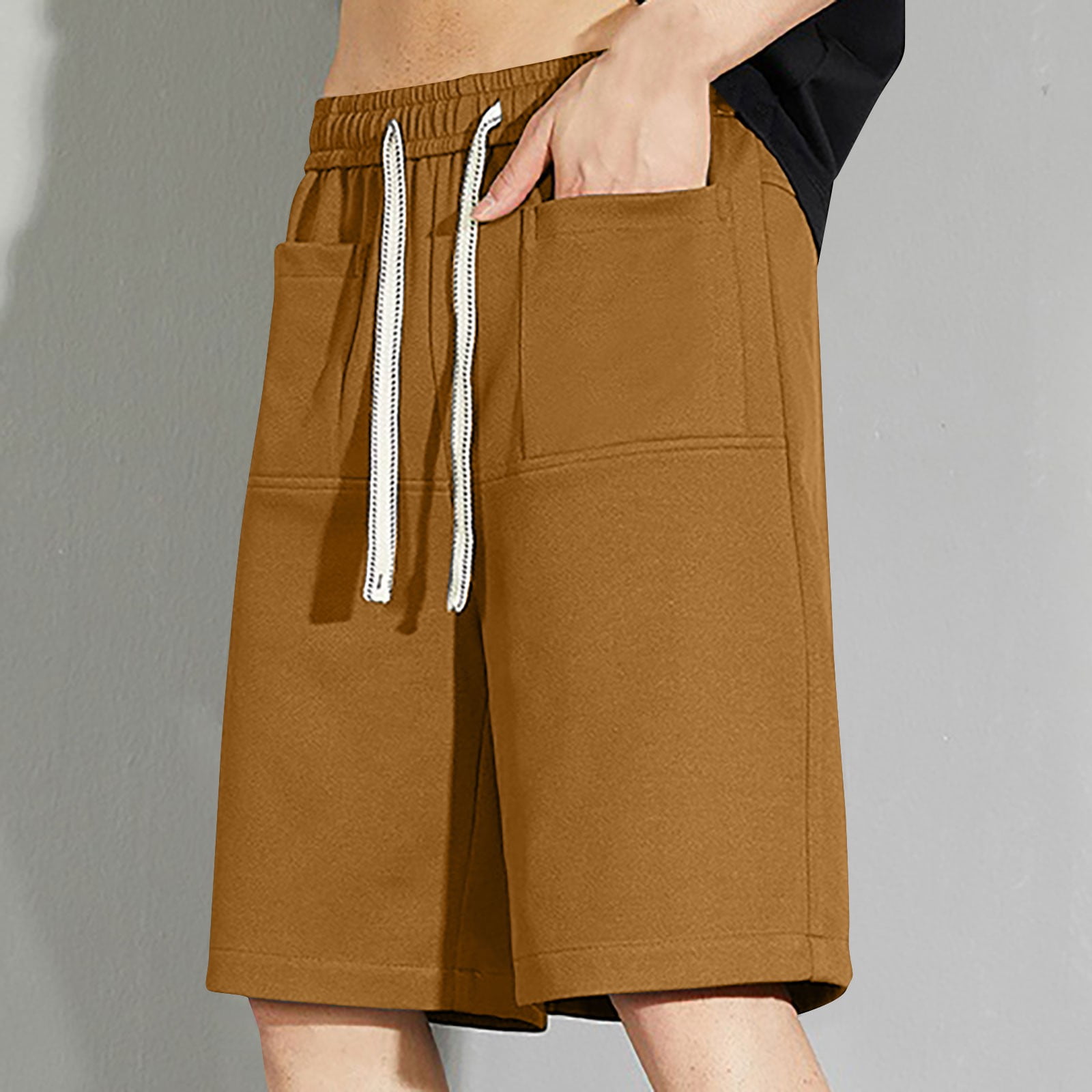 JingHai Mens Cargo Shorts Clearance Lightweight Drawstring Bermuda