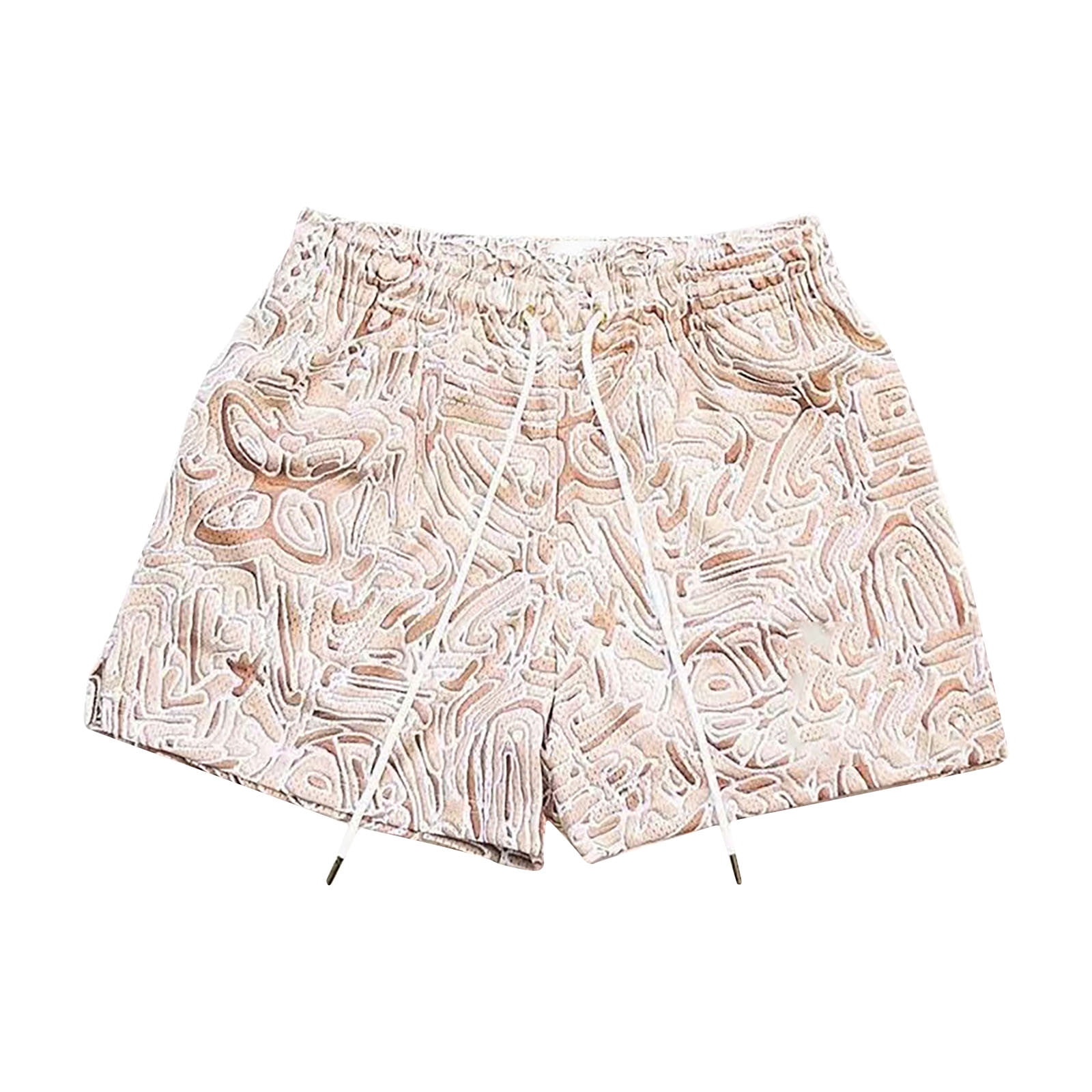 JingHai Mens Casual Graphic Print Shorts Clearance Mesh Fashion Workout