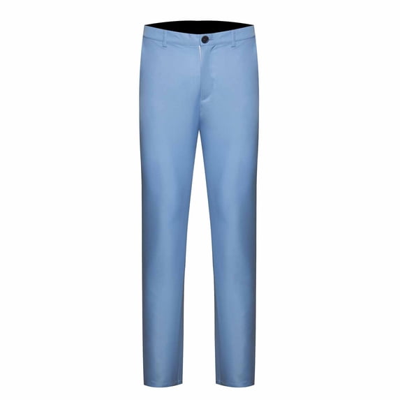 JingHai Mens Dress Pants Big and Tall Straight-Leg Solid Color Classic Business Wedding Daily Suit Pants Trousers Sky Blue XXXXL