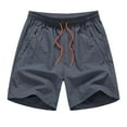 thumbnail image 1 of JingHai Mens Swimming Trunks Big and Tall，men's 10 Inch Solid Hybrid Shorts Water Resistant Mens Sports Workout Shorts with Elastic Waist and Quick Dry Stretch Fabric Swim Trunks Gray S, 1 of 2