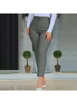 Ladies trousers with side zip hot sale