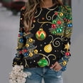 thumbnail image 1 of JingHai Womens Ugly Christmas Sweatshirt Cute Holiday 3D Print Tops Long Sleeve Round Neck Pullover 2024 Christmas Sweaters-Multicolor XL, 1 of 5
