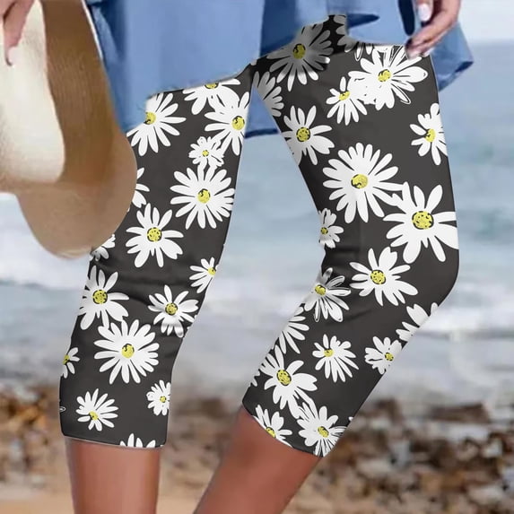 JingHai Yoga Pants Women High Waisted Christmas Pattern Leggings for Women Soft Tummy Control Printed Pants for Workout Yoga Pants Black XXXXL