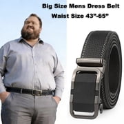 Mens Belt Leather Ratchet Belt Big and Tall Size 30"-65",Genuine Leather Belts for Men,Casual Work Dress Belt,Black Width 35mm(50"-54"/Belt Length 150cm, Black)