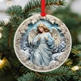 thumbnail image 1 of Taicans ‌3D Relief Porcelain Angel Christmas Ornament‌ - Handmade Winter Scene Decor for Tree,Religious Holiday Decoration with Gold Accents,Elegant Gift for Home & Family (1-Pack), 1 of 8